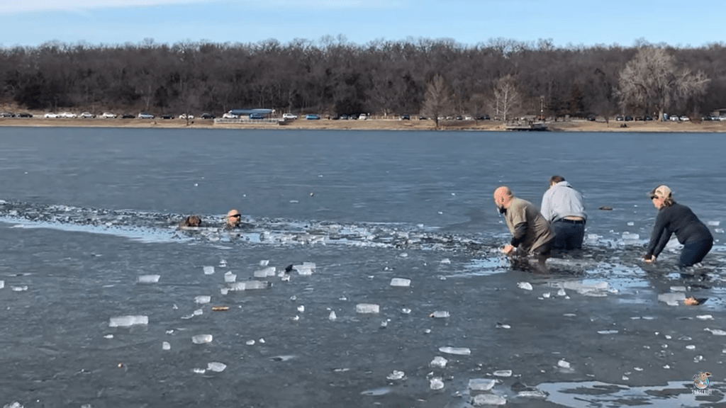 Kansas heroes rescue dog trapped in frozen lake&nbsp;[VIDEO]