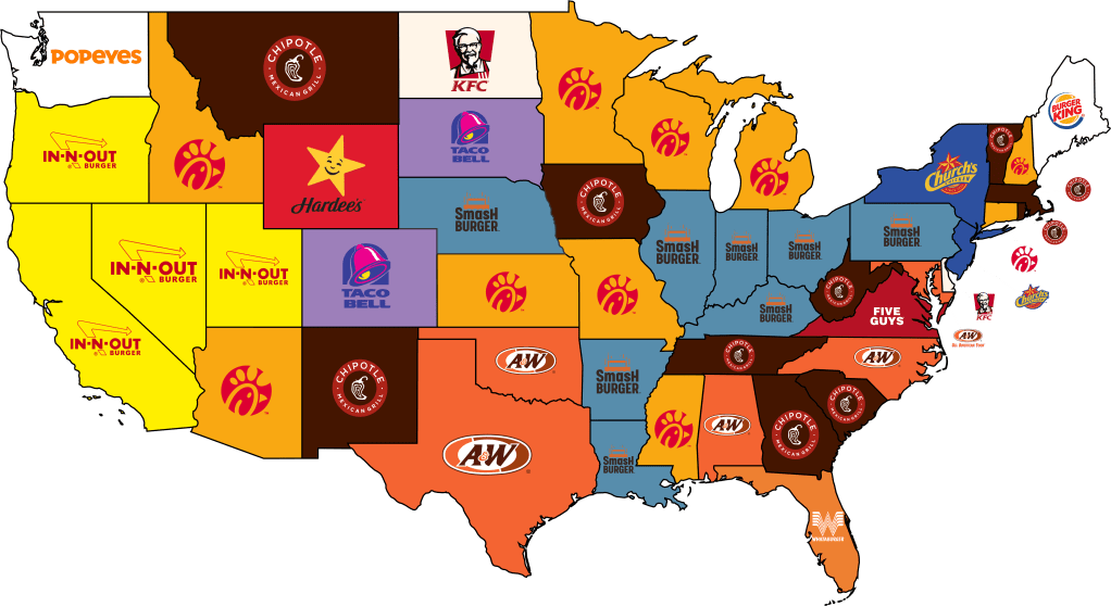 Every state’s favorite fast food&nbsp;chain